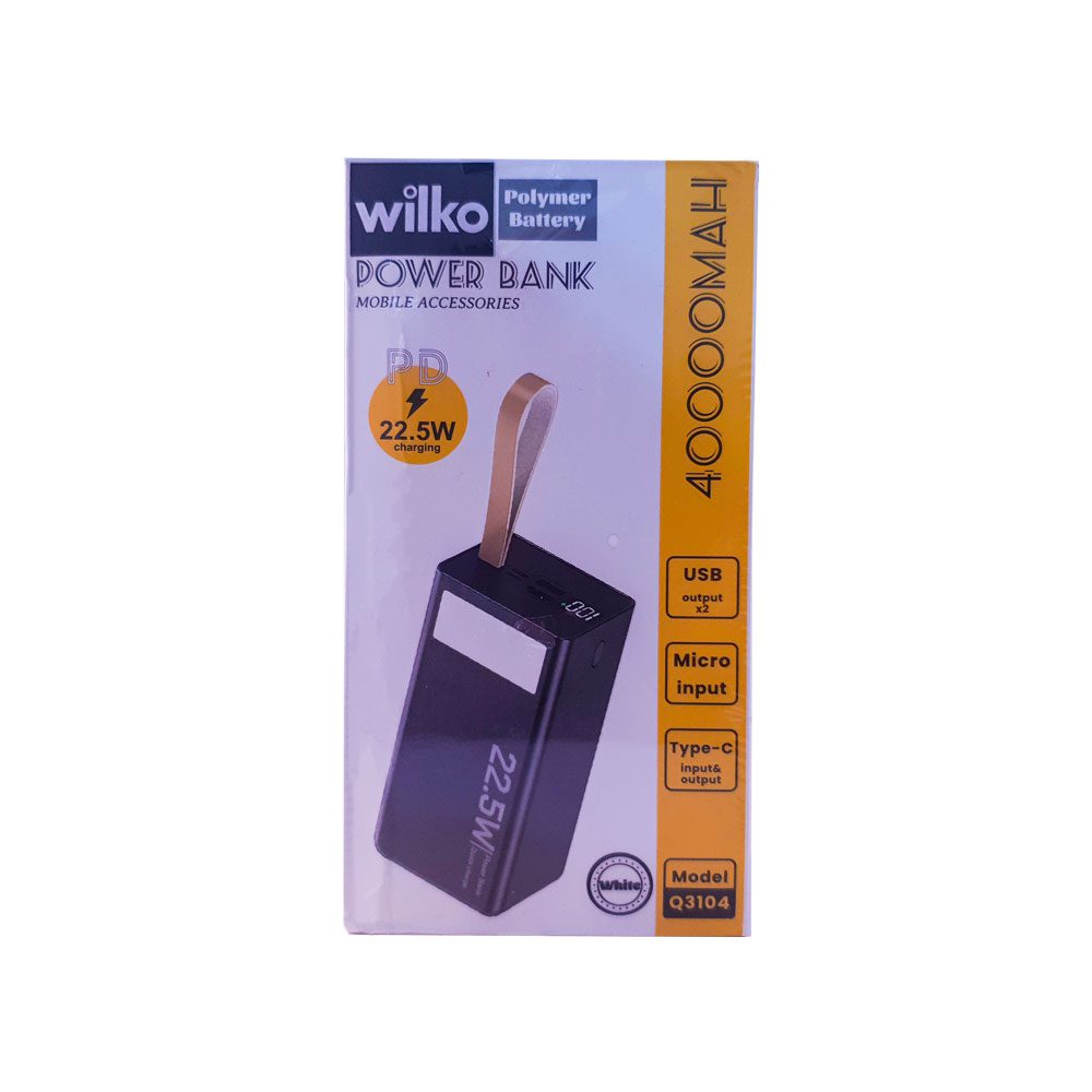 شارژر همراه پاوربانک ویلکو مدل Q3104 ظرفیت 40000 میلی آمپر ساعت (1)