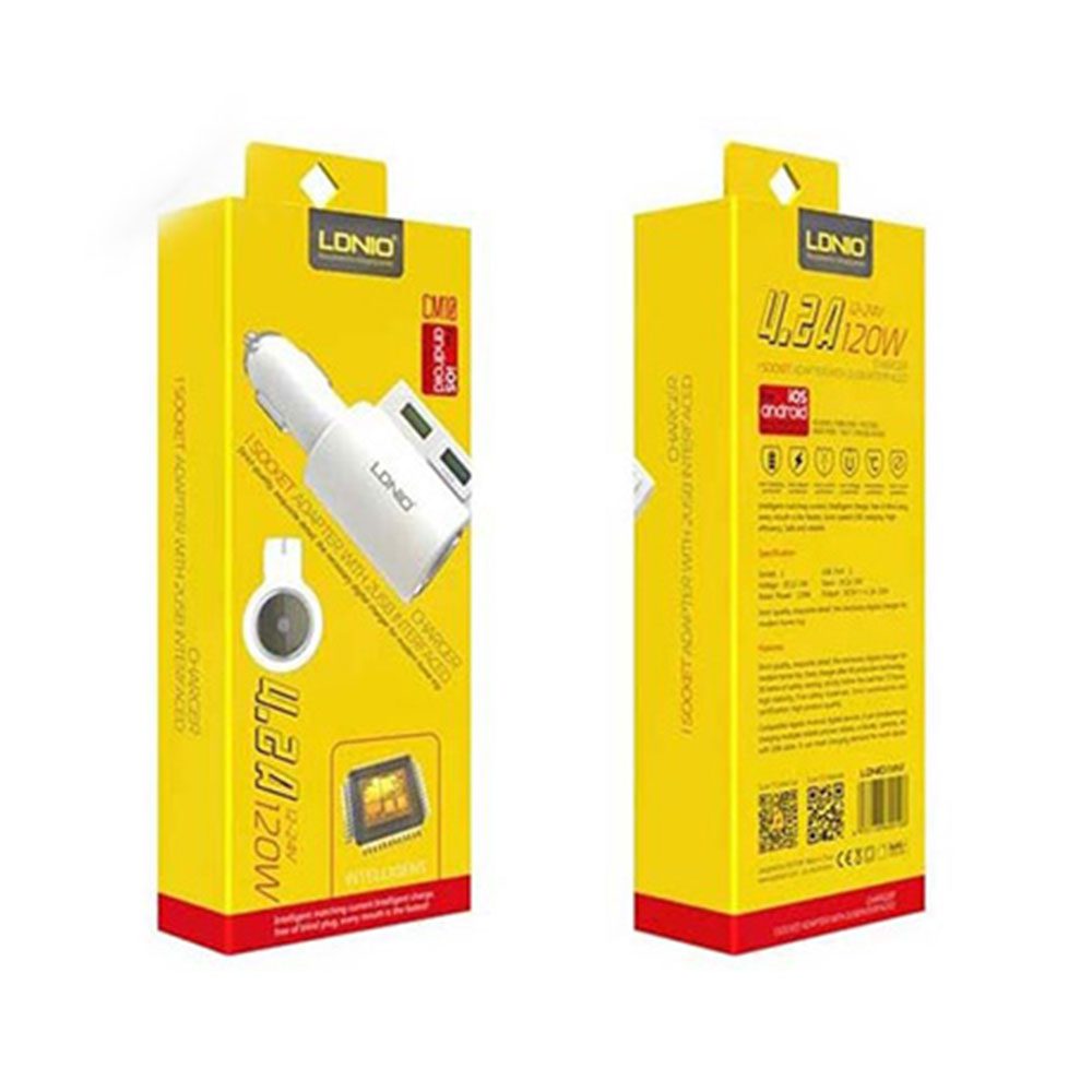 شارژر فندکی ال دینیو مدل CM10 دو خروجی (6)