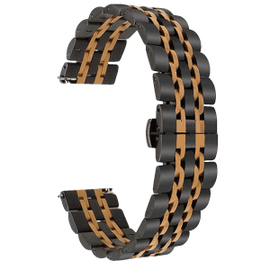 بند فلزی مدل ۷ Bead مناسب برای ساعت سایز 22 میلی‌متری