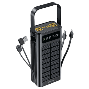 پاوربانک خورشیدی ۳۰۰۰۰ گرین لاین مدل GLPX49 توان ۲۲.۵ وات و کابل متصل