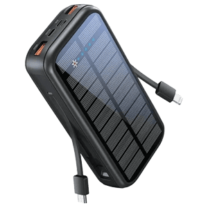 پاوربانک خورشیدی ۲۰۰۰۰ گرین لاین مدل PD20W با کابل متصل
