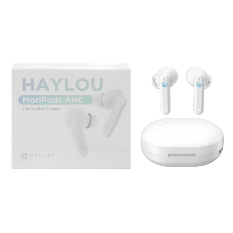 Haylou MoriPods ANC طراحی ساده و شیکی دارد. استفاده از خطوط روان و سطح مات در طراحی آن، در همان نگاه اول شما را جذب کرده و استفاده از این گجت را آسانتر خواهد کرد.
