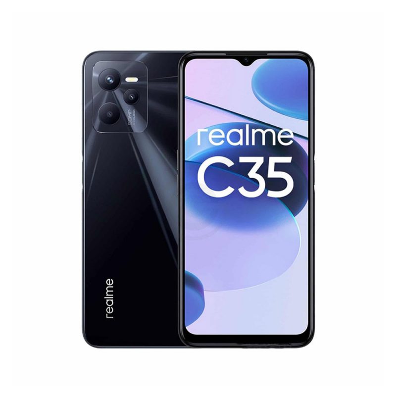 موبایل مشکی Realme C35 شبکه 4G با حافظه 128 گیگابایت و رم 4 گیگابایت 2