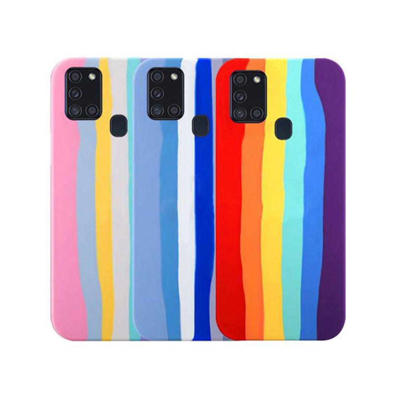 مدل سیلیکون رنگین کمانی مناسب برای موبایل سامسونگ Galaxy A21s 5
