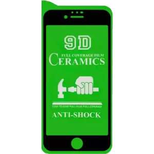 محافظ صفحه نمایش مدل سرامیک شفاف مناسب برای گوشی موبایل اپل iPhone 6 Plus / 6s Plus رنگ مشکی