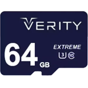 کارت حافظه microSD وریتی مدل U3 سرعت 80MBps ظرفیت 64 گیگابایت به همراه آداپتور SD