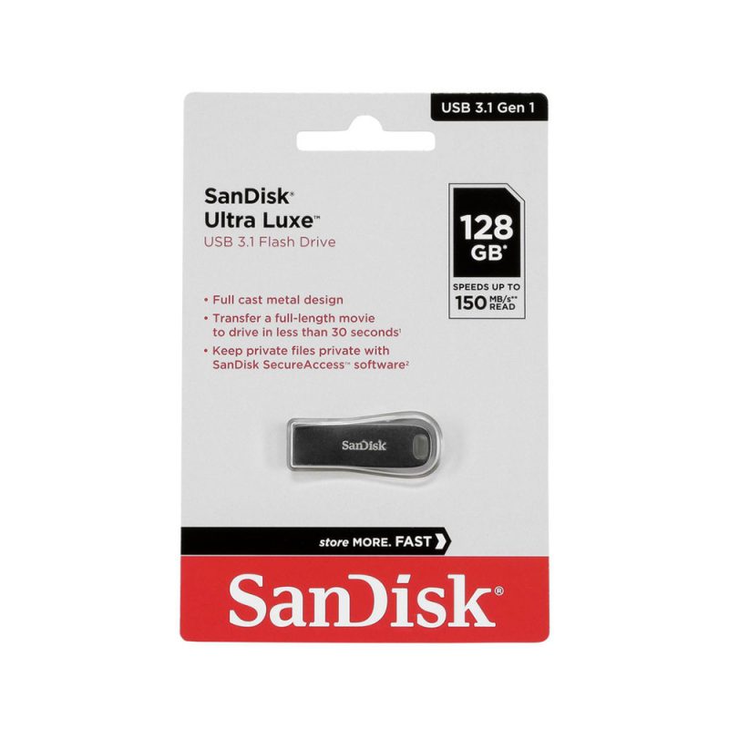 مموری سن دیسک مدل Ultra Luxe رابط USB 3.1 سرعت ۱۵۰ مگابایت حافظه ۱۲۸ گیگابایت 1 1