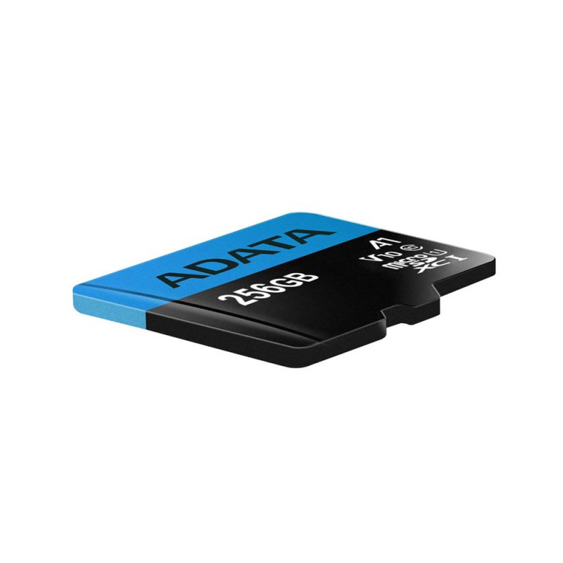 حافظه microSD ای دیتا مدل V10 A1 سرعت ۱۰۰MBps ظرفیت ۲۵۶ گیگابایت به همراه آداپتور SD 1